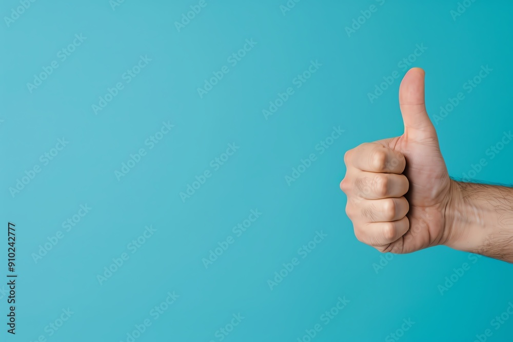 Thumbs up gesture with motivational quote, positive energy Thumbs up gesture with motivational quote, positive energy