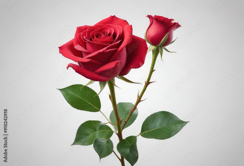 red rose isolated on white background, clipping path, full depth of field, ai red rose isolated on white background, clipping path, full depth of field, ai