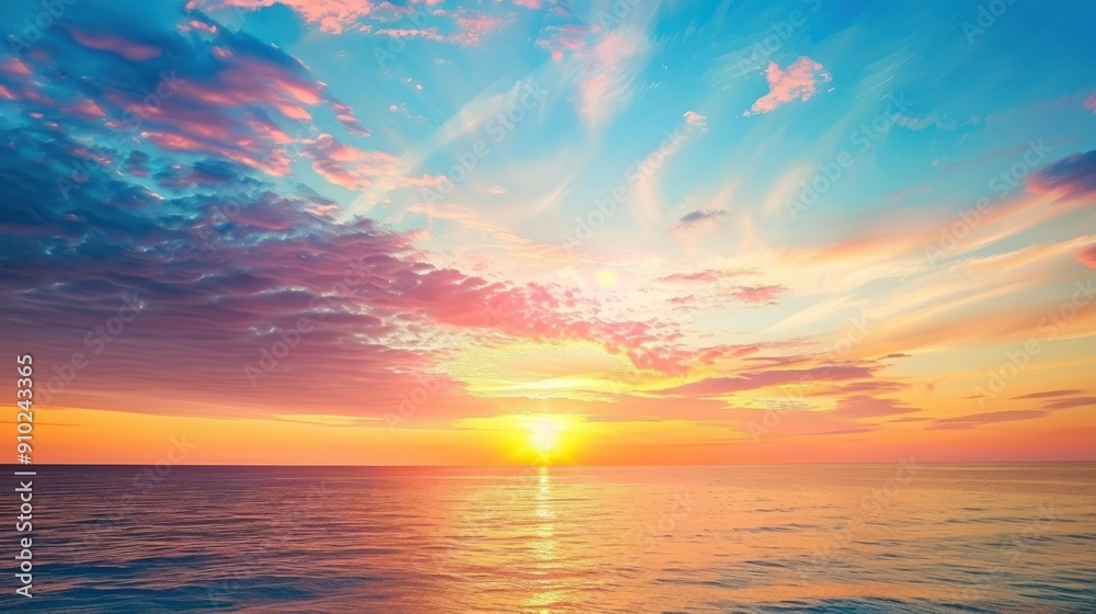 Stunning Sunset over Ocean Stunning Sunset over Ocean