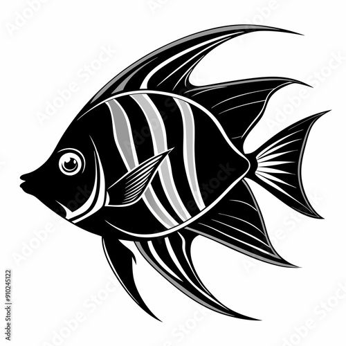 Angelfish Black silhouette