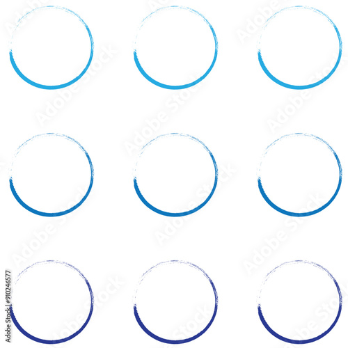 Hand drawn circle line sketch set. Vector circular scribble doodle round circles for message note mark design element.