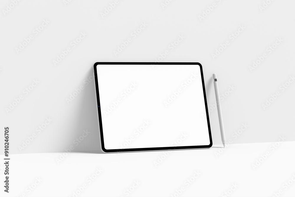 Tablet screen mockup on a white background