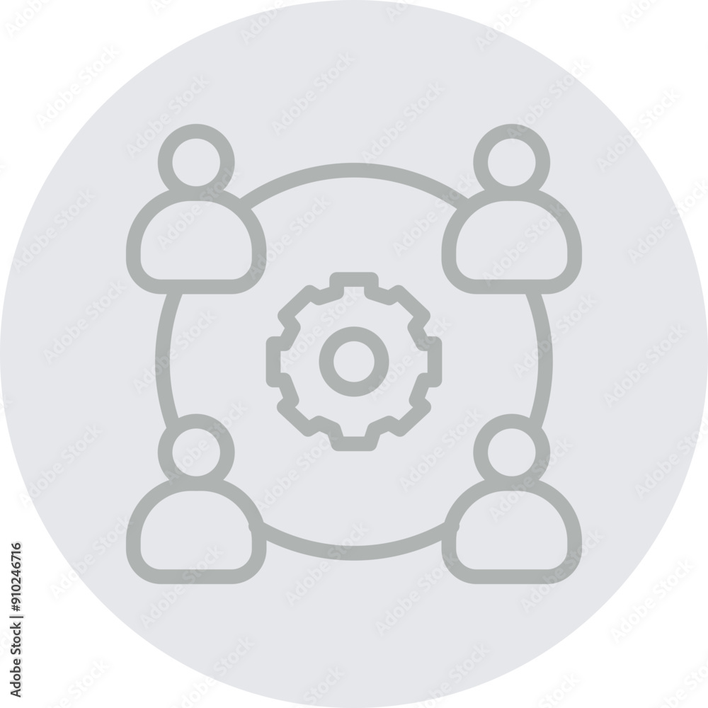 3177-Teamwork Vector Line Grey Circle Grey 3177-Teamwork Vector Line Grey Circle Grey