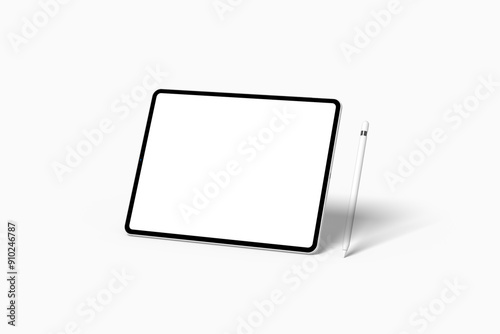 Tablet screen mockup on a white background