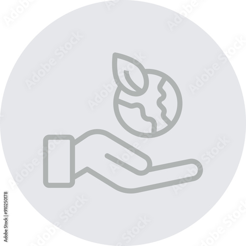 Ecology Vector Line Grey Circle Grey