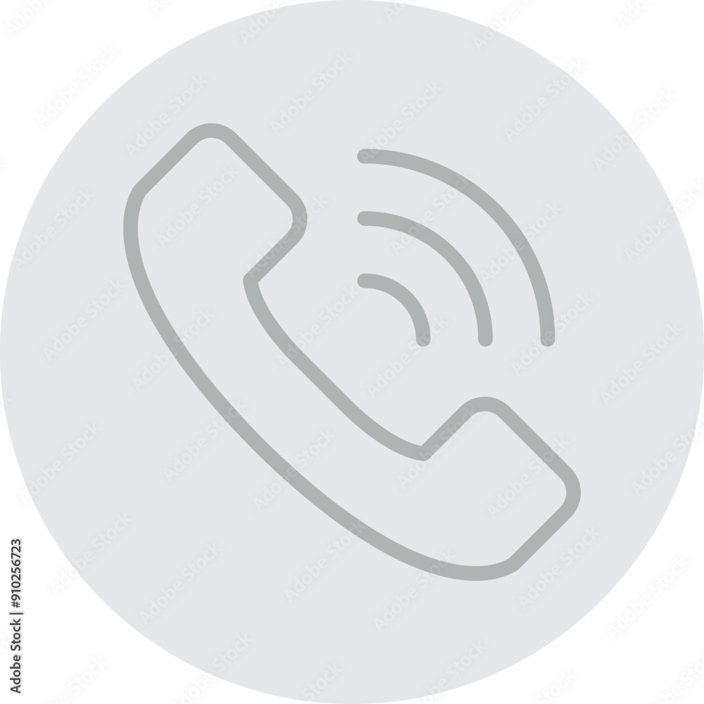 Telephone Vector Line Grey Circle Grey Telephone Vector Line Grey Circle Grey