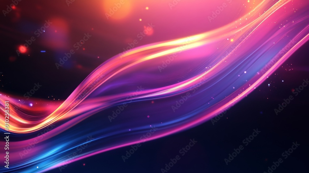 Vibrant abstract waves of light swirl together, creating a dynamic and colorful backdrop. Vibrant abstract waves of light swirl together, creating a dynamic and colorful backdrop.