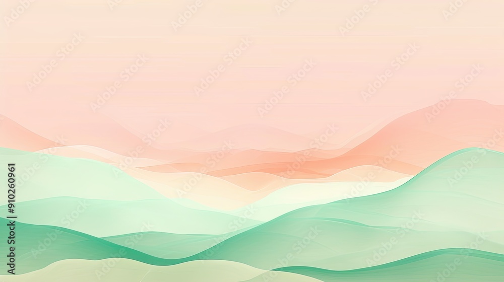Serene Pastel Peach and Green Gradient Wallpaper for Relaxation and Tranquility Serene Pastel Peach and Green Gradient Wallpaper for Relaxation and Tranquility