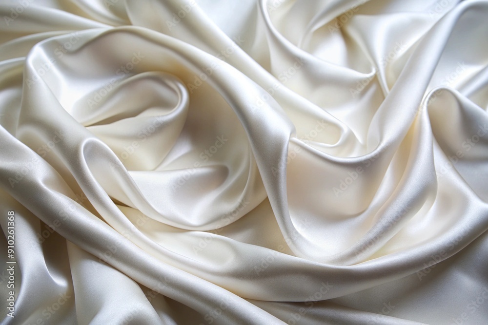 Obraz premium Smooth Blurred white Silk Fabric Background