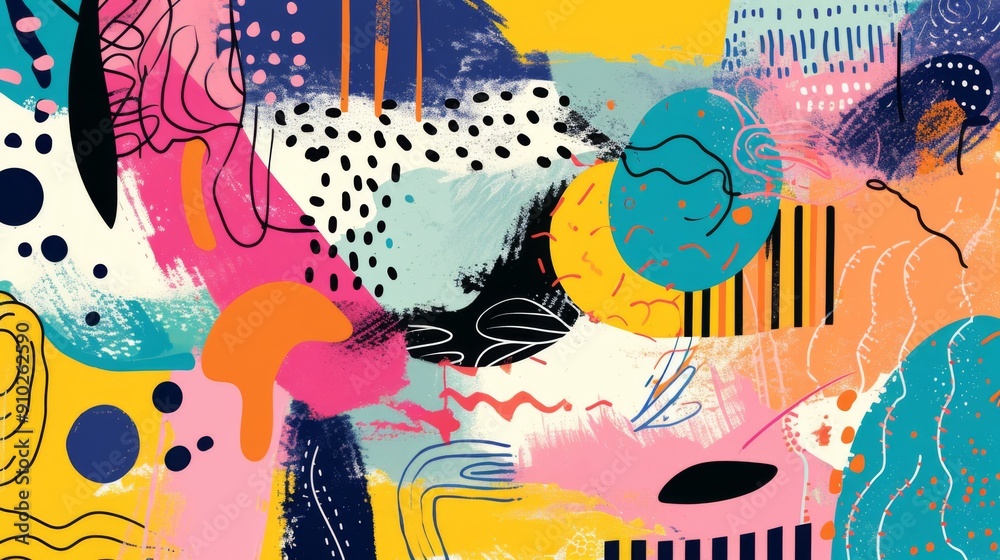 Poster featuring abstract shapes