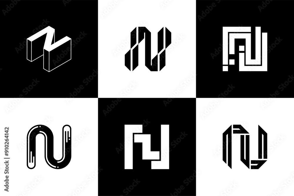 Letter N modern font and typography design vector illustration, high quality and standard. Can be used in many types of design work. Letter N modern font and typography design vector illustration, high quality and standard. Can be used in many types of design work.