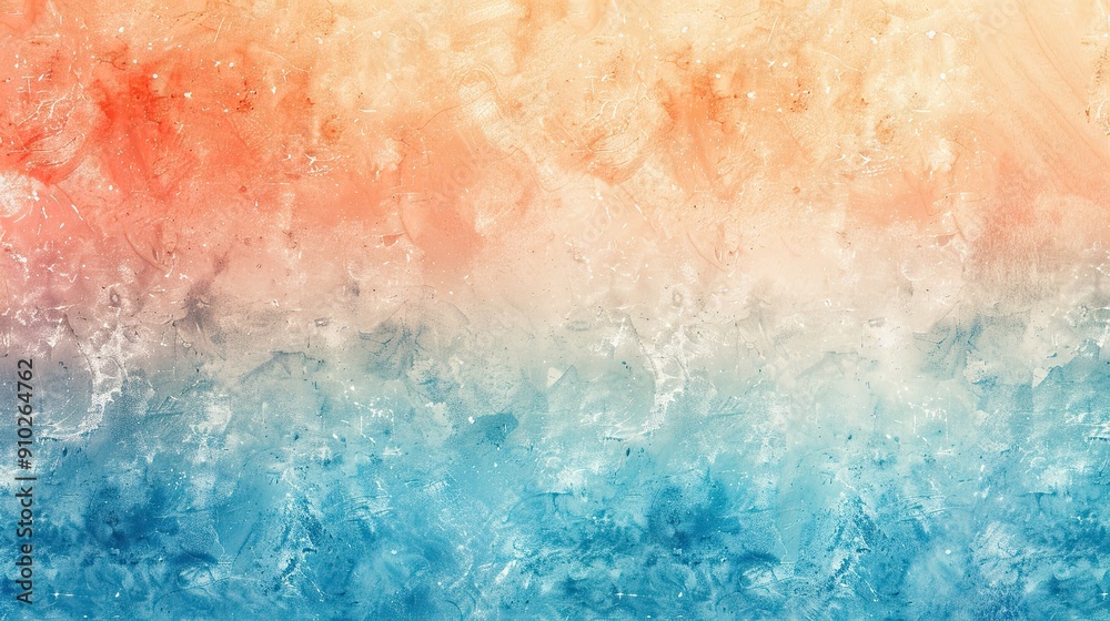 Obraz premium Serene Pastel Orange and Blue Gradient Background with Delicate Texture