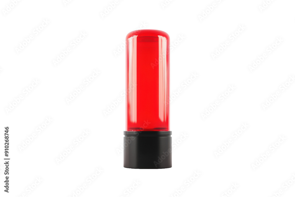 Red emergency light with black base isolated on white. PNG image Red emergency light with black base isolated on white. PNG image
