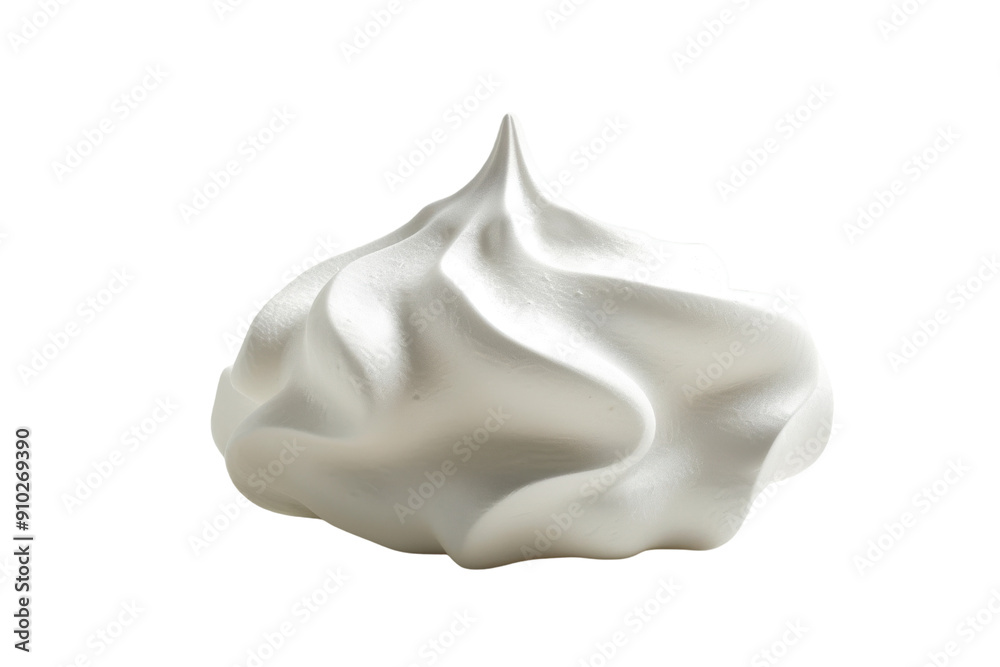 Smooth dollop of white cream, isolated on white background. PNG without background Smooth dollop of white cream, isolated on white background. PNG without background