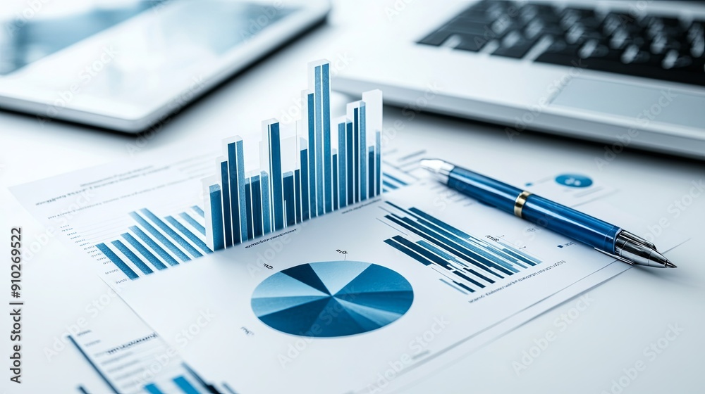 Close-up of an economic report with negative graphs, with copy space, more clarity with clear light and sharp focus, high detailed Close-up of an economic report with negative graphs, with copy space, more clarity with clear light and sharp focus, high detailed