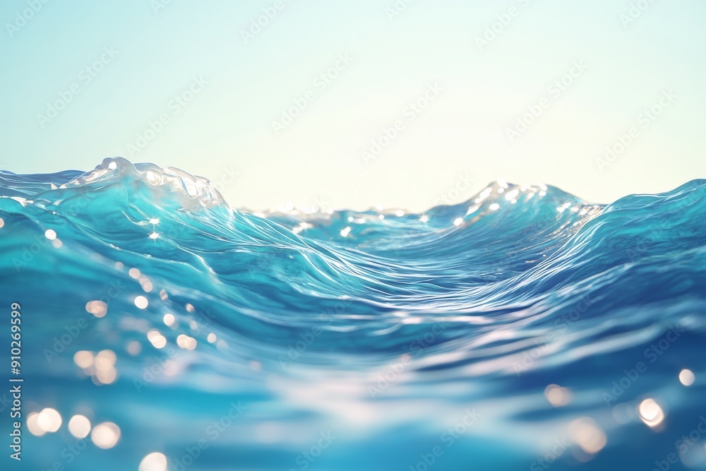 Calm ocean waves shimmering under sunlight, creating a serene and tranquil atmosphere. Calm ocean waves shimmering under sunlight, creating a serene and tranquil atmosphere.