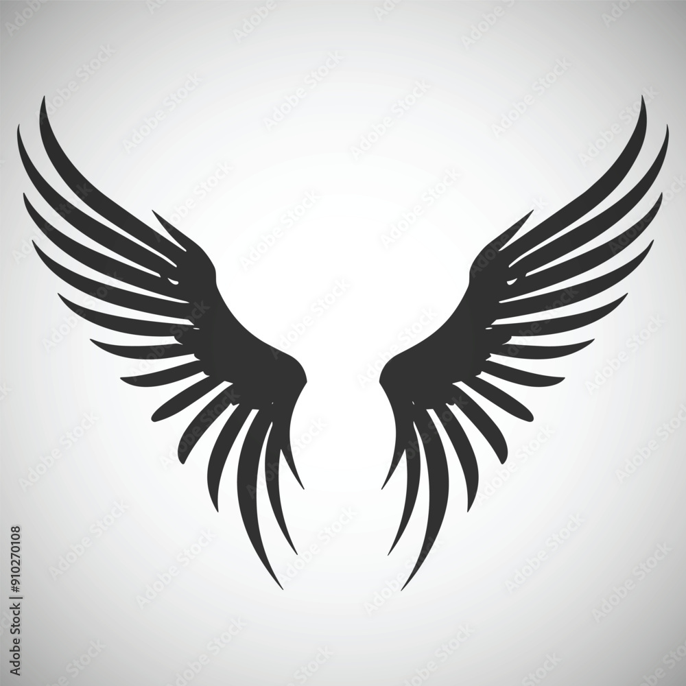 Obraz premium wings vector flat illustration