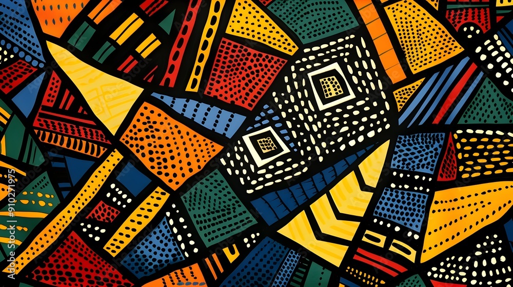 Vibrant Geometric Abstract Mosaic Art Composition with Colorful Shapes and Patterns Vibrant Geometric Abstract Mosaic Art Composition with Colorful Shapes and Patterns
