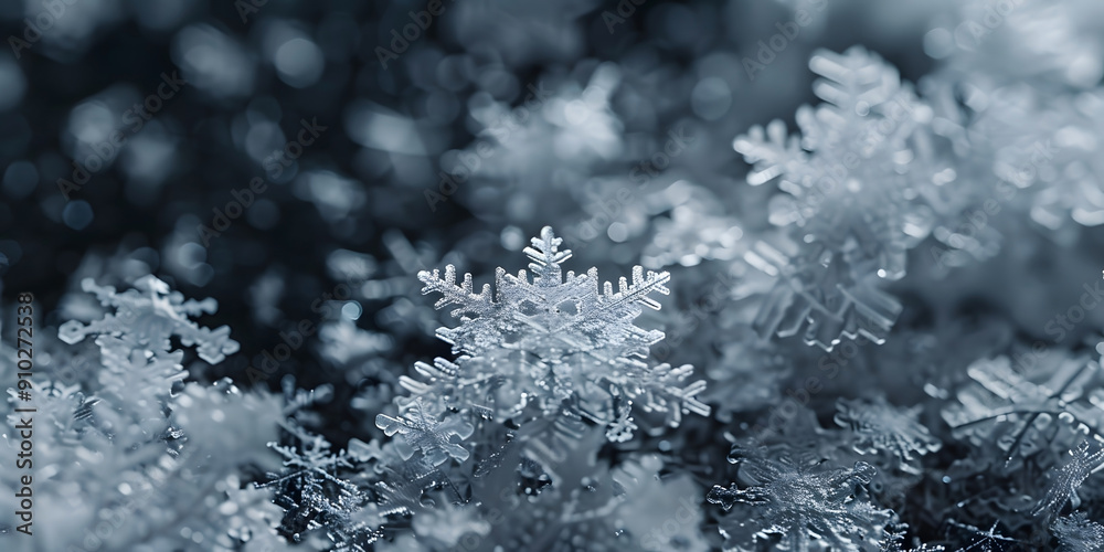 Intricate Snowflake Patterns Macro Shot Winter Wonderland Intricate Snowflake Patterns Macro Shot Winter Wonderland