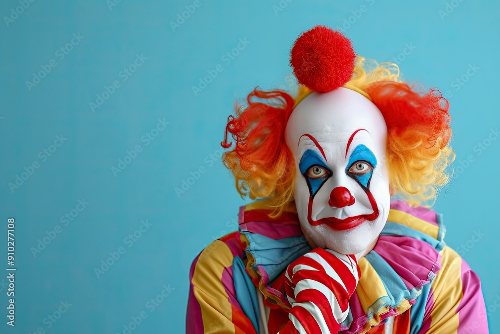 funny clown with copy space for text with generative ai funny clown with copy space for text with generative ai