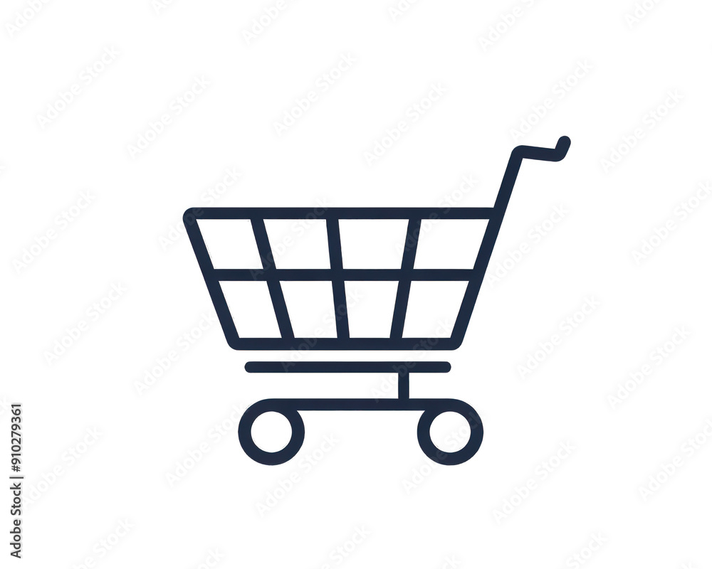 A shopping cart icon on white transparent background A shopping cart icon on white transparent background