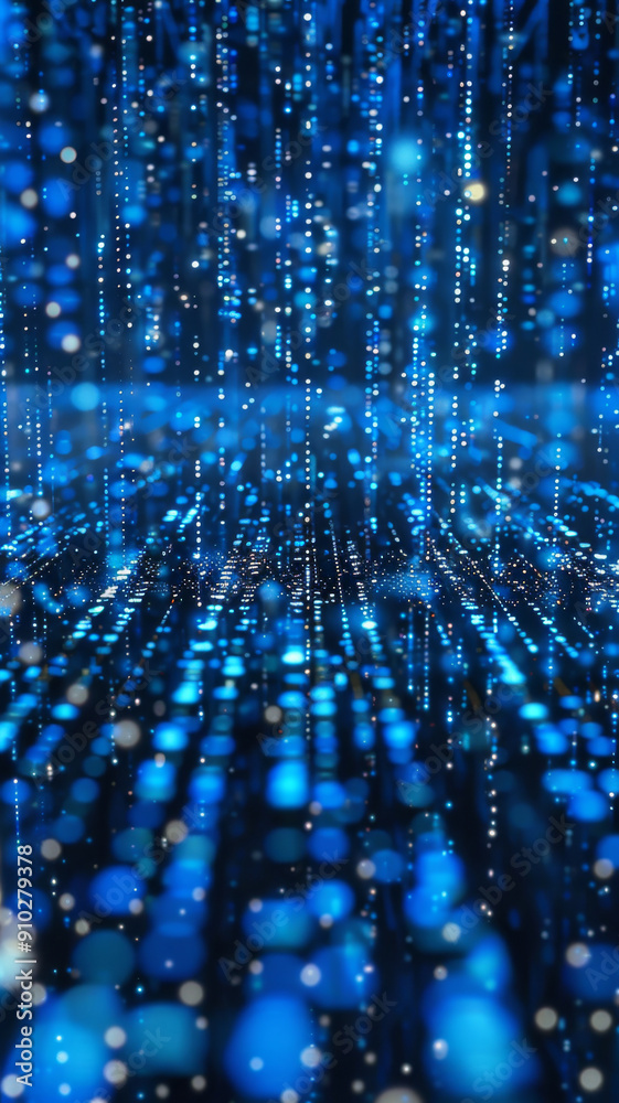 Abstract digital blue particles background Abstract digital blue particles background