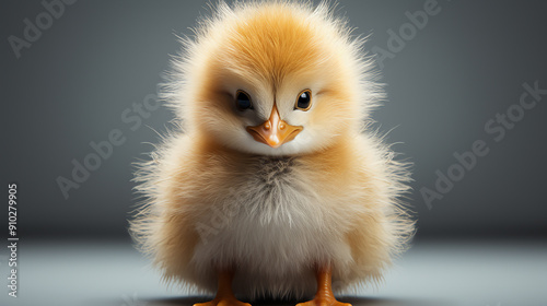 3d cute little duck photo generative ai