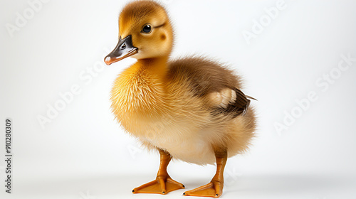 3d cute little duck photo generative ai
