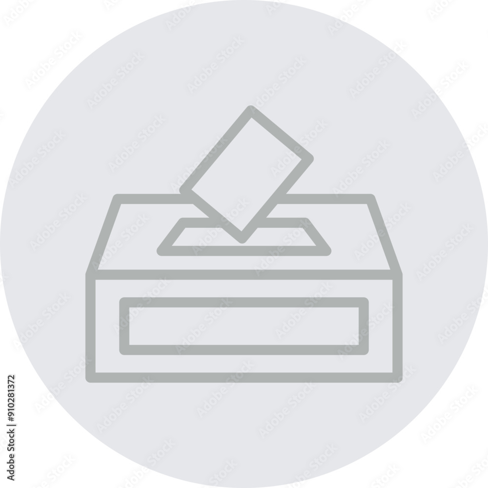 Vote Vector Line Grey Circle Grey Vote Vector Line Grey Circle Grey