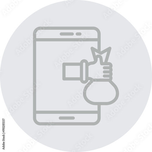 Steal Vector Line Grey Circle Grey