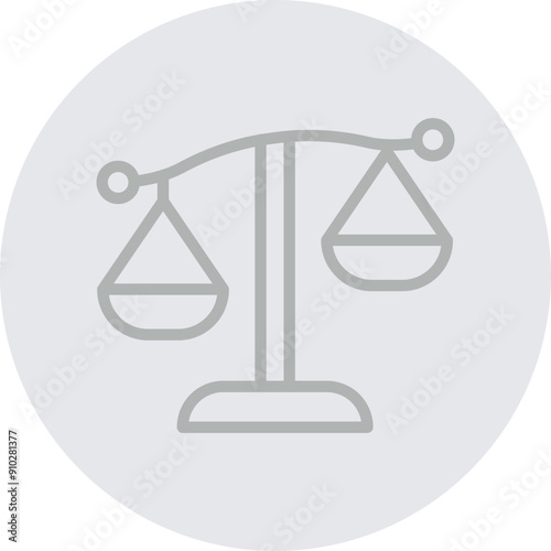 Unfair Vector Line Grey Circle Grey