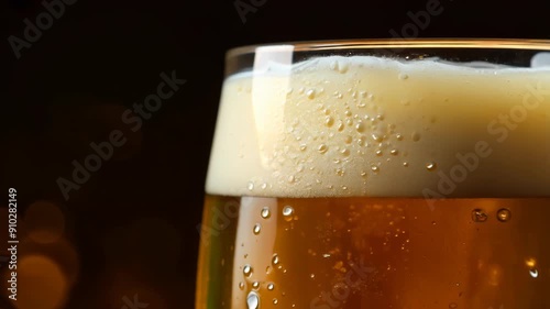 Wallpaper Mural Classic Beer Mug with Foamy Lager and Wooden Surface Torontodigital.ca