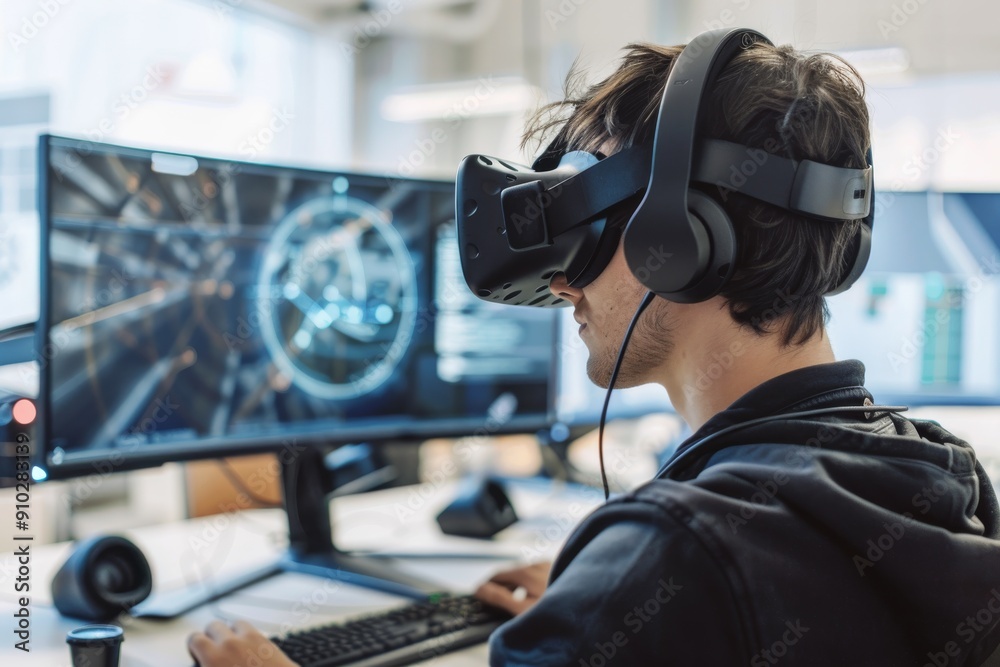 Virtual reality simulations , AI generated Virtual reality simulations , AI generated