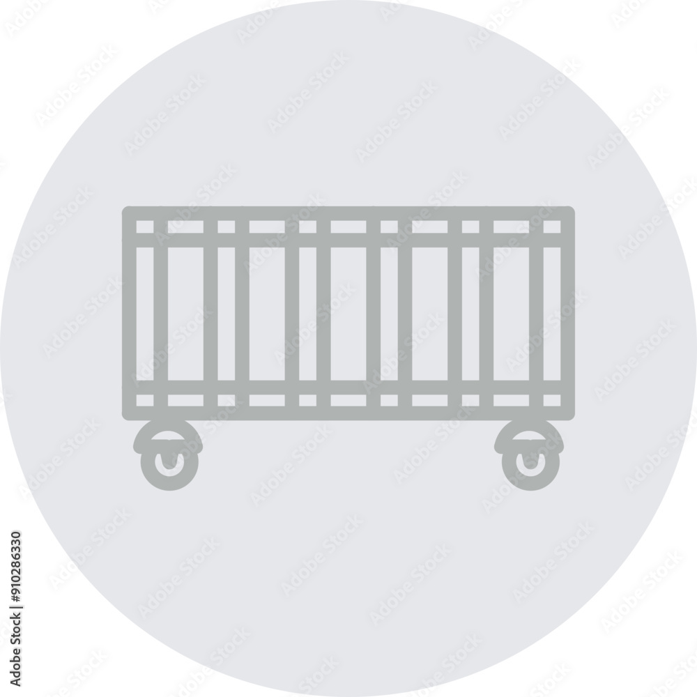 Crib Vector Line Grey Circle Grey Crib Vector Line Grey Circle Grey
