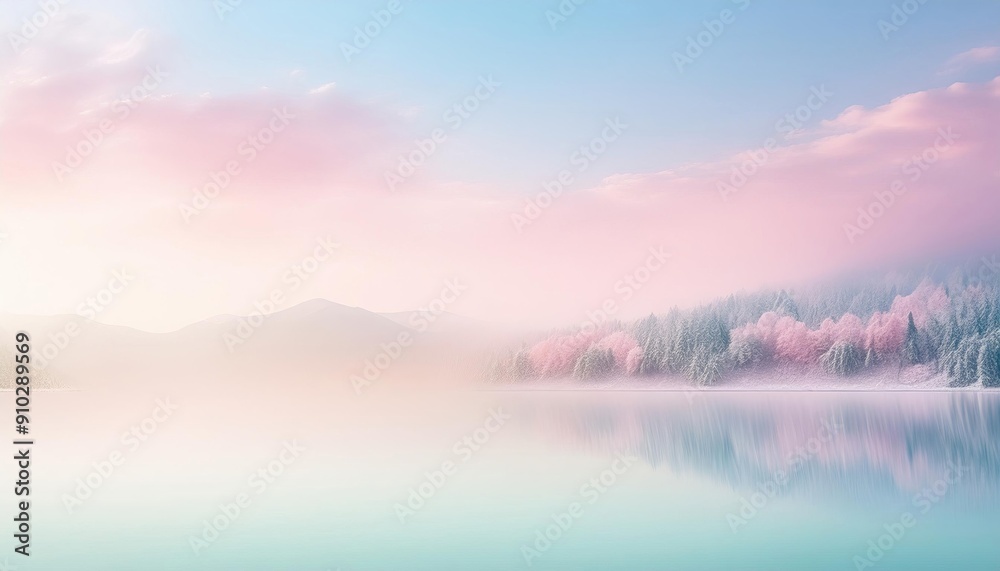 Fototapeta premium pastel gradient nature landscape background