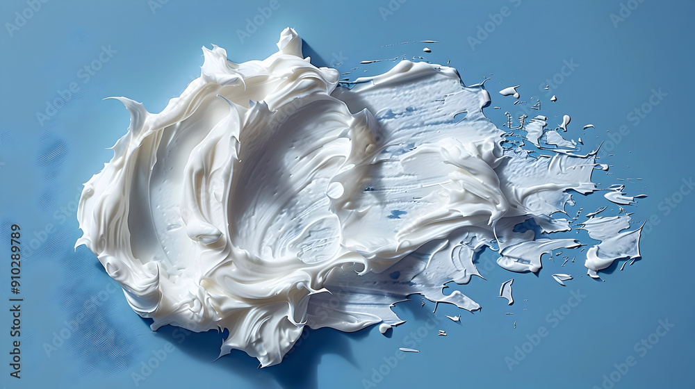 Abstract Background with White Swirls on Blue Abstract Background with White Swirls on Blue