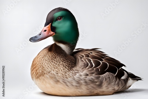 Andean duck bird on white background, Ai Generated photo