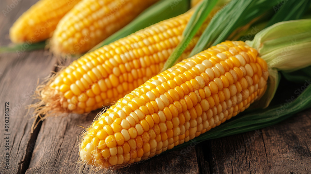 Vibrant, golden kernels of corn displayed in a close-up image Vibrant, golden kernels of corn displayed in a close-up image