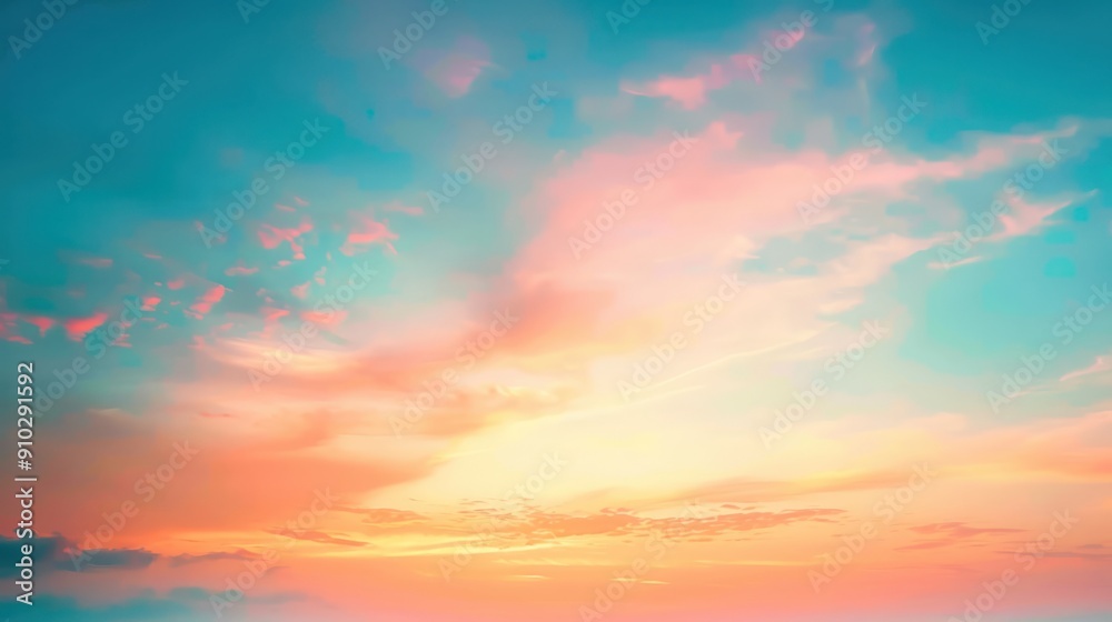 gradient sunrise in the sky with blue and orange natural background colorful gradient sunrise in the sky with blue and orange natural background colorful