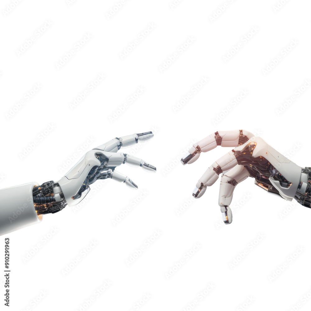 Cyborg robotic hand, hand pointing finger isolated,PNG. Cyborg robotic hand, hand pointing finger isolated,PNG.