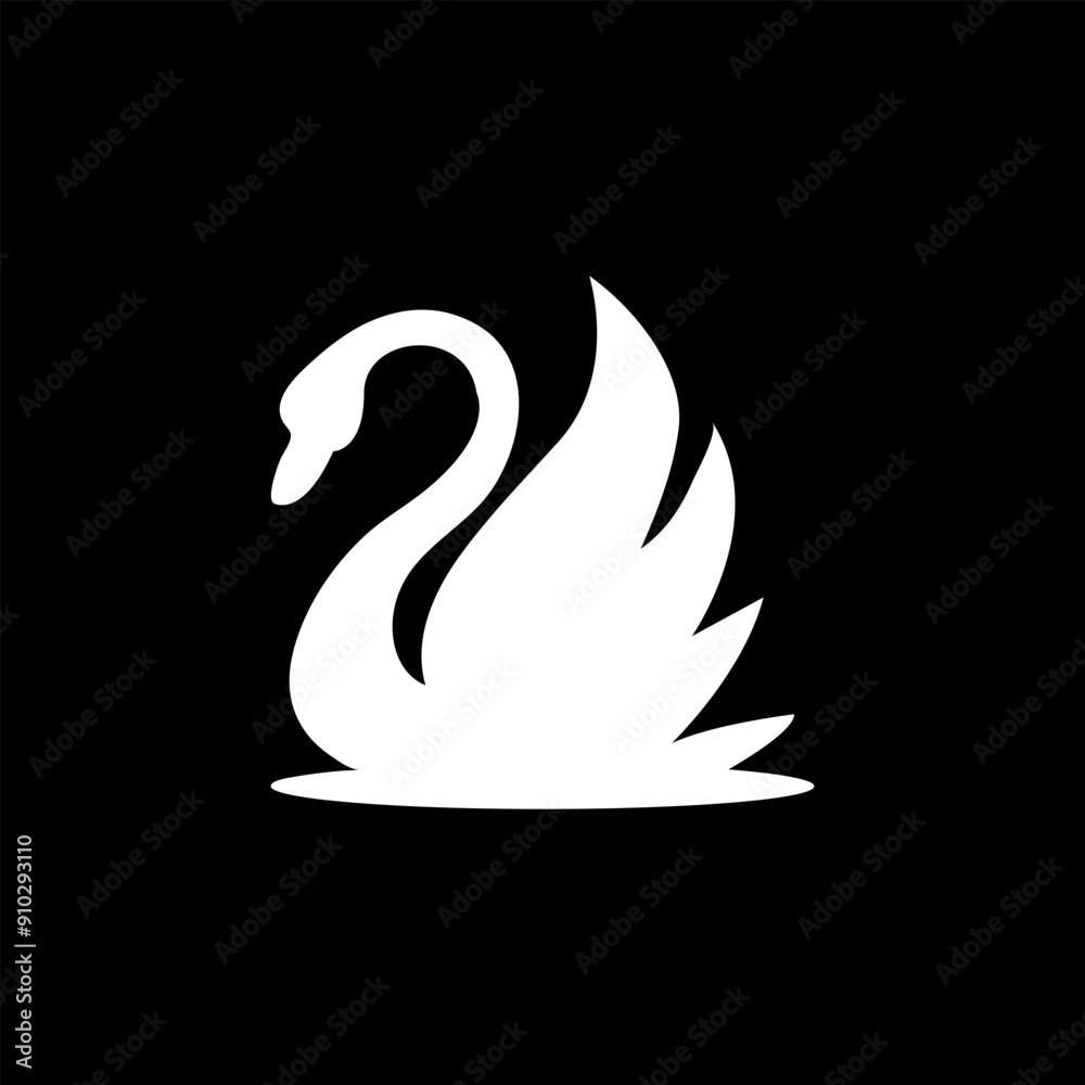 swan logo with swan image swan logo with swan image