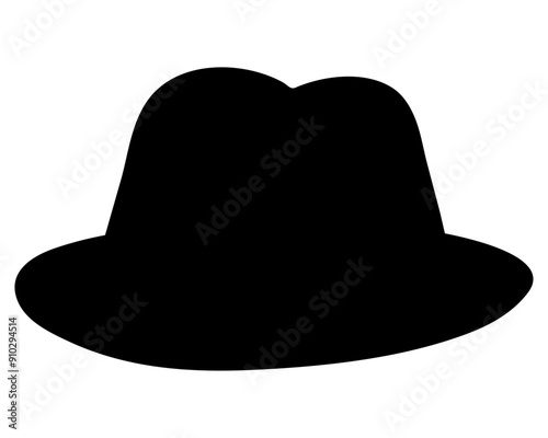 Silhouette of a Hat cap. Vector