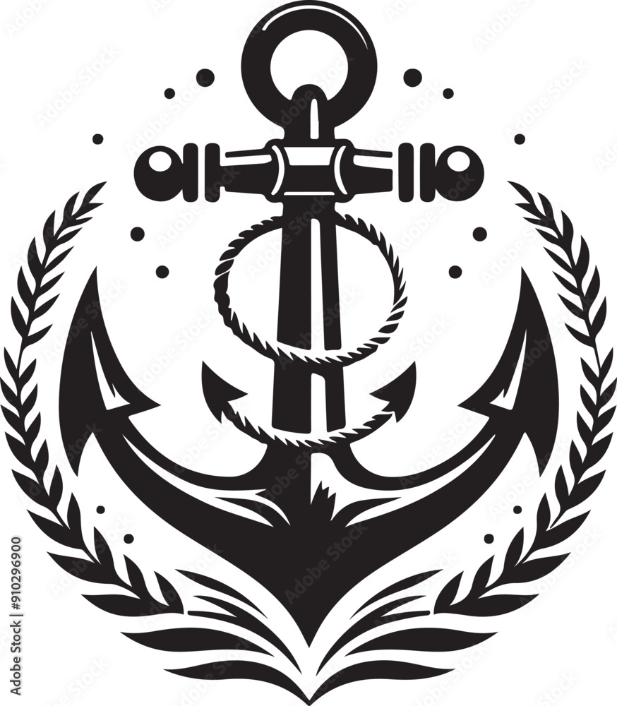 Anchor black silhouette vector illustration Anchor black silhouette vector illustration