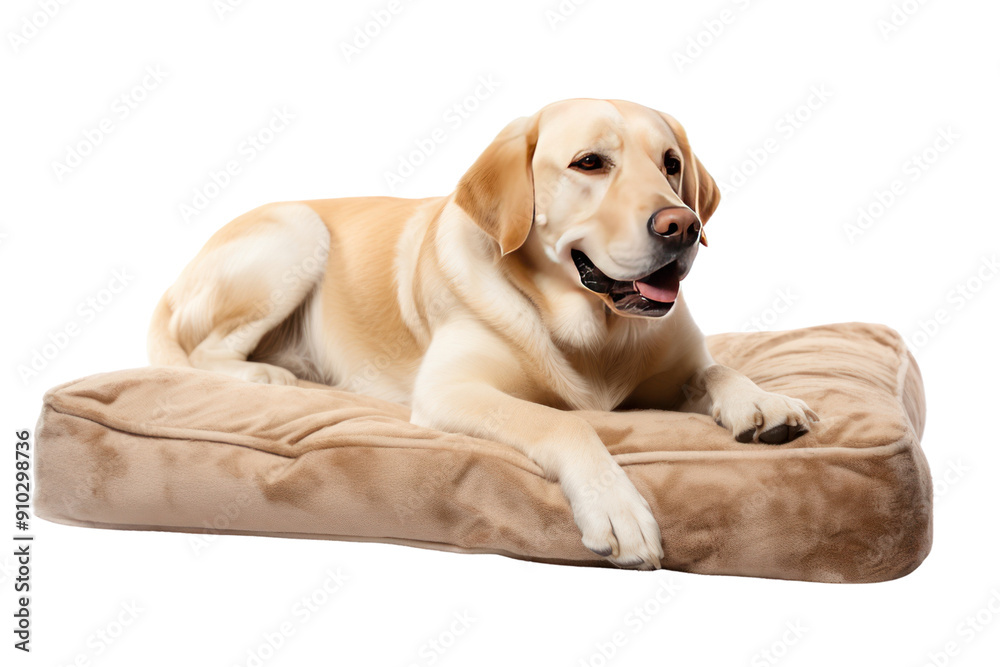 plush orthopedic dog bed designed to provide support for dogs with joint pain. Isolated on white background --ar plush orthopedic dog bed designed to provide support for dogs with joint pain. Isolated on white background --ar