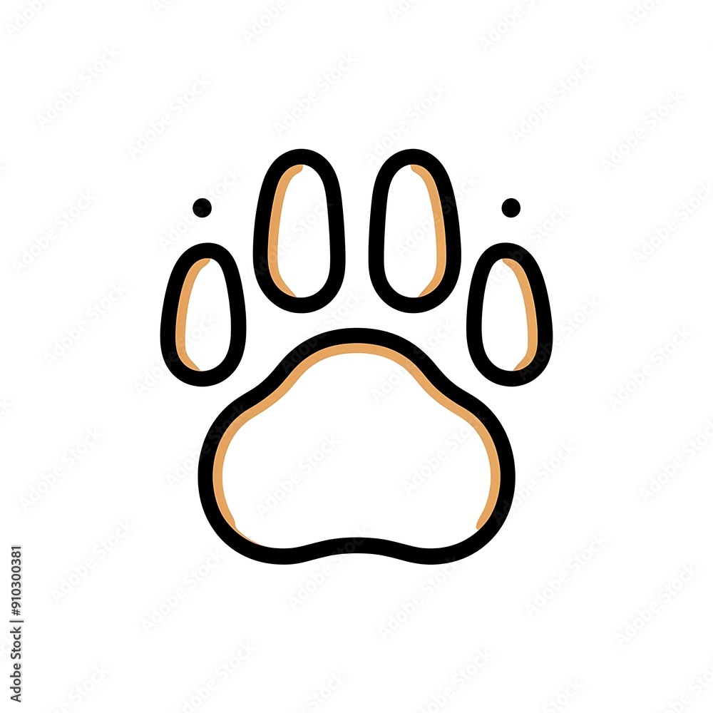 Paw icon vector illustration. paw print sign and symbol. dog or cat paw Paw icon vector illustration. paw print sign and symbol. dog or cat paw