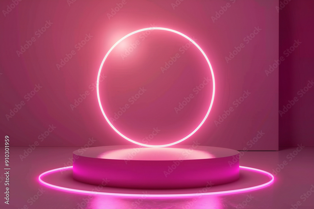 Pink Neon Circle Display: Vibrant and Futuristic Decor with Modern Neon Lights Pink Neon Circle Display: Vibrant and Futuristic Decor with Modern Neon Lights
