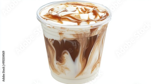 Isolated caramel macchiato design