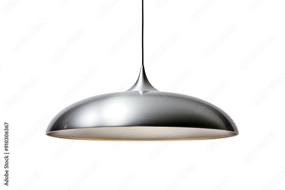 minimalist, modern pendant light with a sleek, metallic finish, isolated on a white background minimalist, modern pendant light with a sleek, metallic finish, isolated on a white background