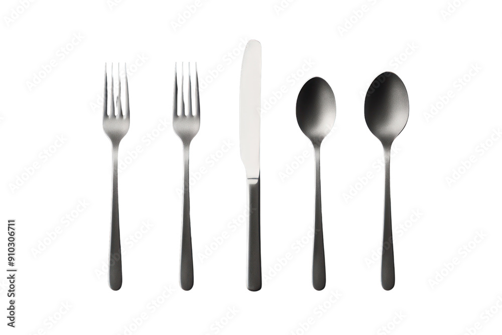 minimalist composition of a single fork, knife, and spoon, arranged in a simple geometric pattern on a white background. ,Isolated on white background minimalist composition of a single fork, knife, and spoon, arranged in a simple geometric pattern on a white background. ,Isolated on white background
