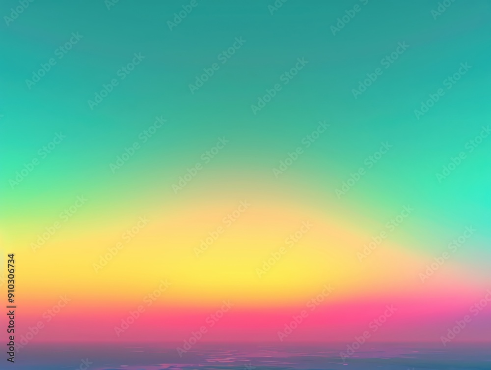 Fototapeta premium A breathtaking gradient sunset showcasing vibrant colors blending beautifully in the sky, perfect for tranquil and artistic themes.